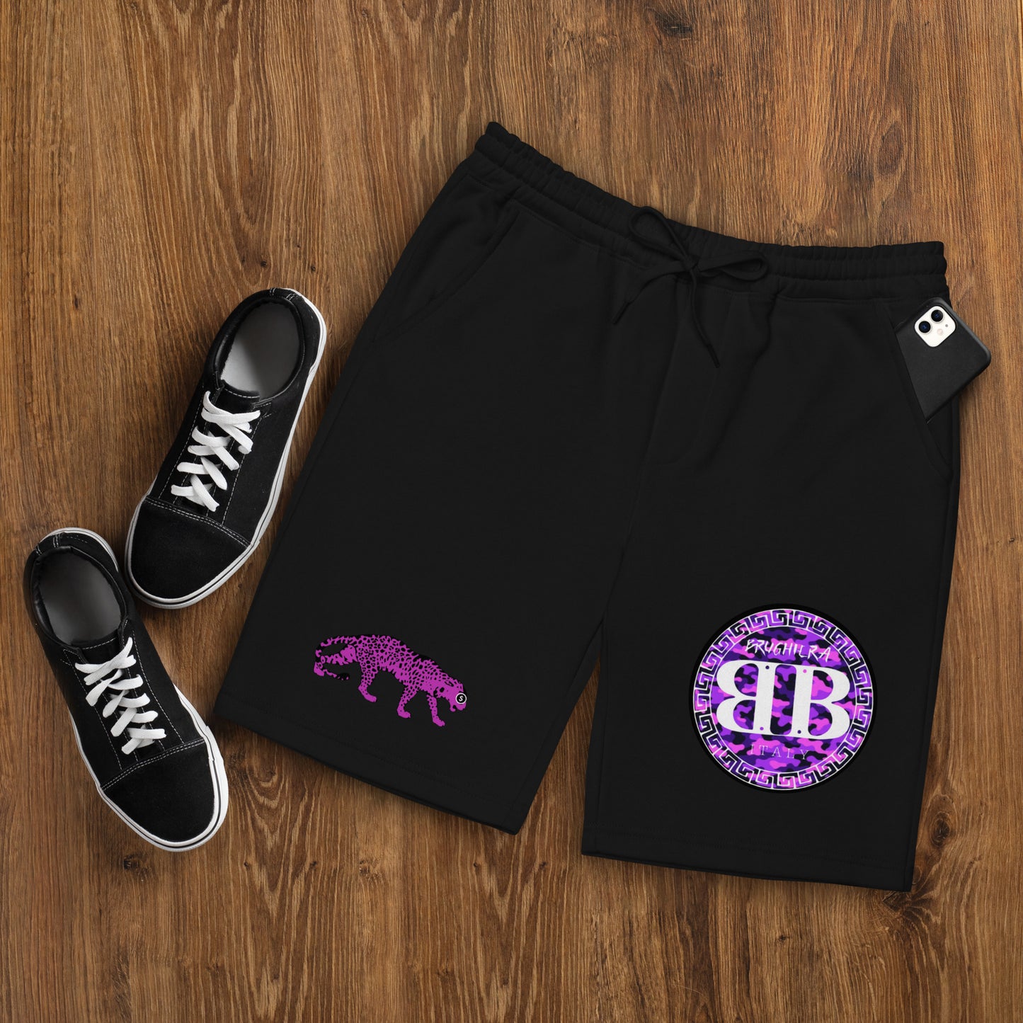 SECTION BRUGHIERA PURPLE CAMO GRAPHIC SHORTS